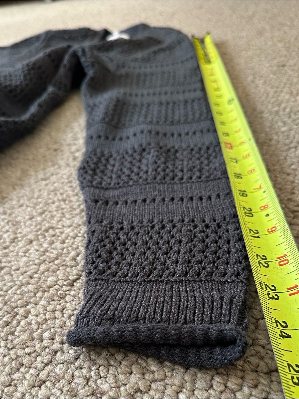 Maurices Charcoal Blue/Gray Open-Front Textured Knit Cardigan - Picture 9 of 12